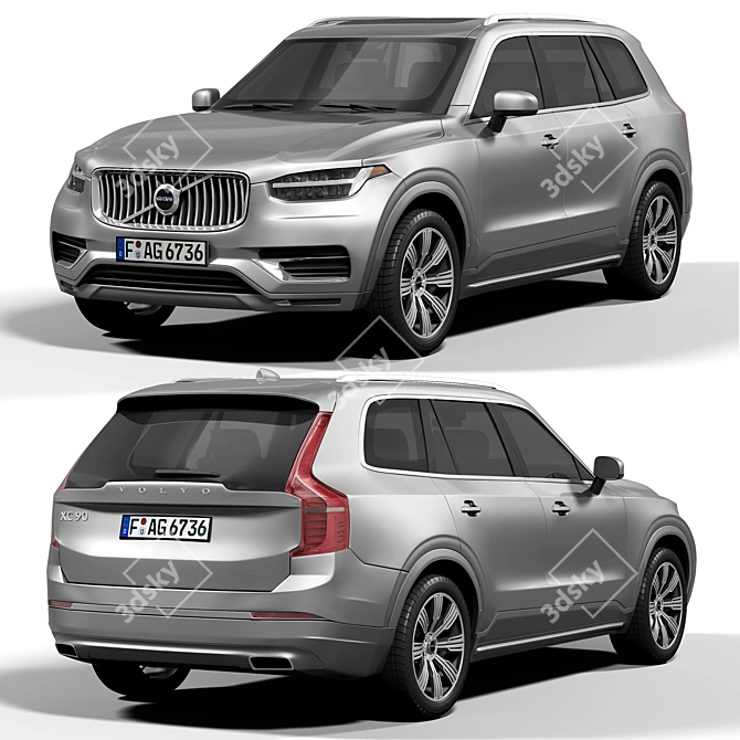 Premium Volvo XC90 Model 3D model image 1