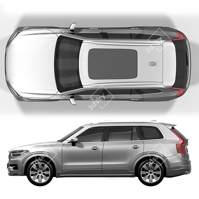 Premium Volvo XC90 Model 3D model image 5