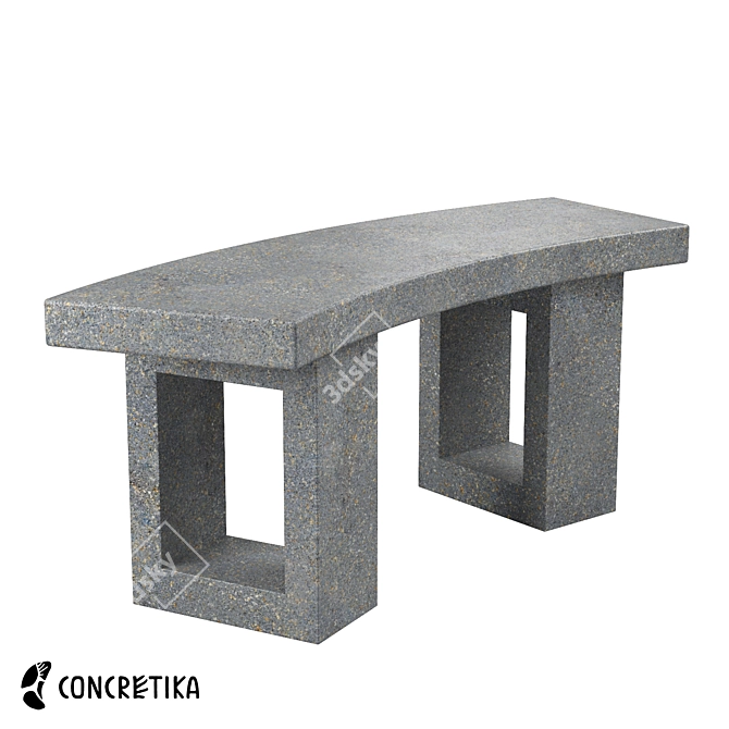 Modular Fiberglass Bench System 3D model image 1