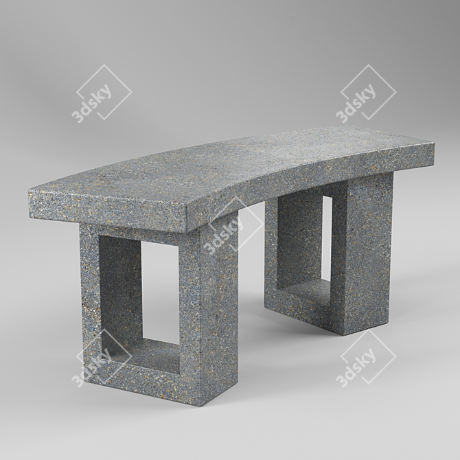 Modular Fiberglass Bench System 3D model image 2