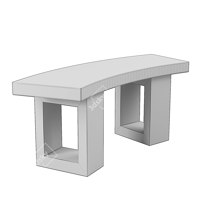 Modular Fiberglass Bench System 3D model image 3