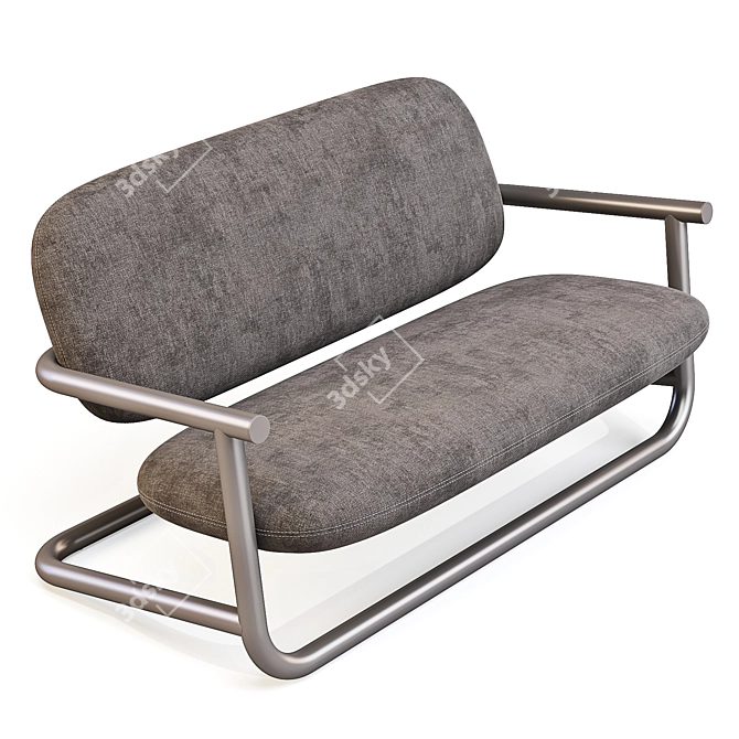 Desalto Steel Frame Small Sofa 3D model image 3