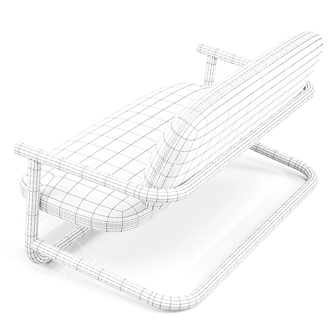 Desalto Steel Frame Small Sofa 3D model image 6