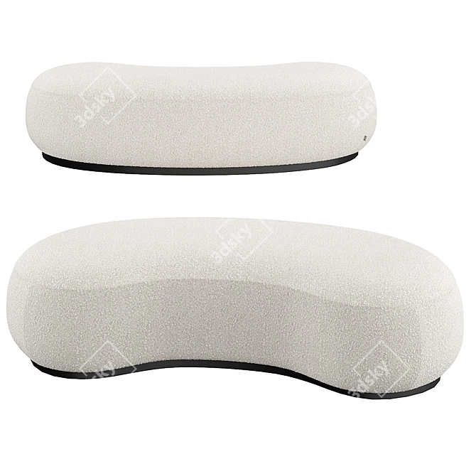 Eichholtz Bench Björn with Cushions 3D model image 5