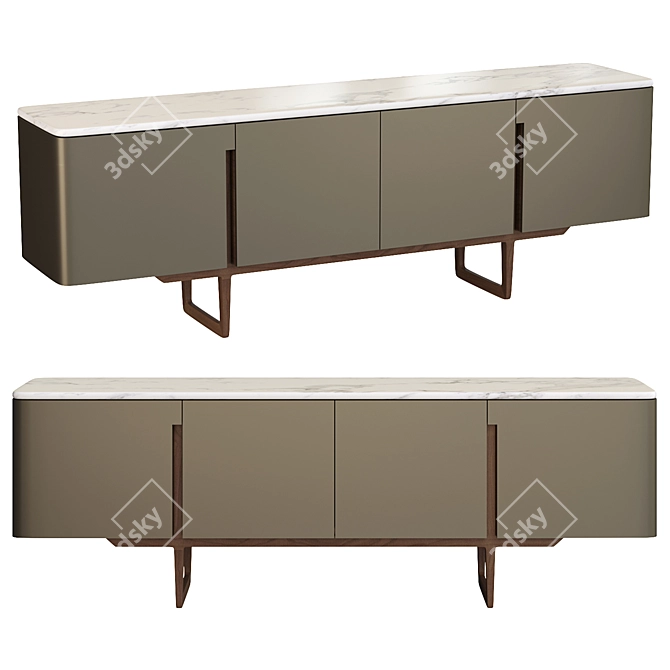 Elegant Poltrona Frau FIDELIO Console 3D model image 1