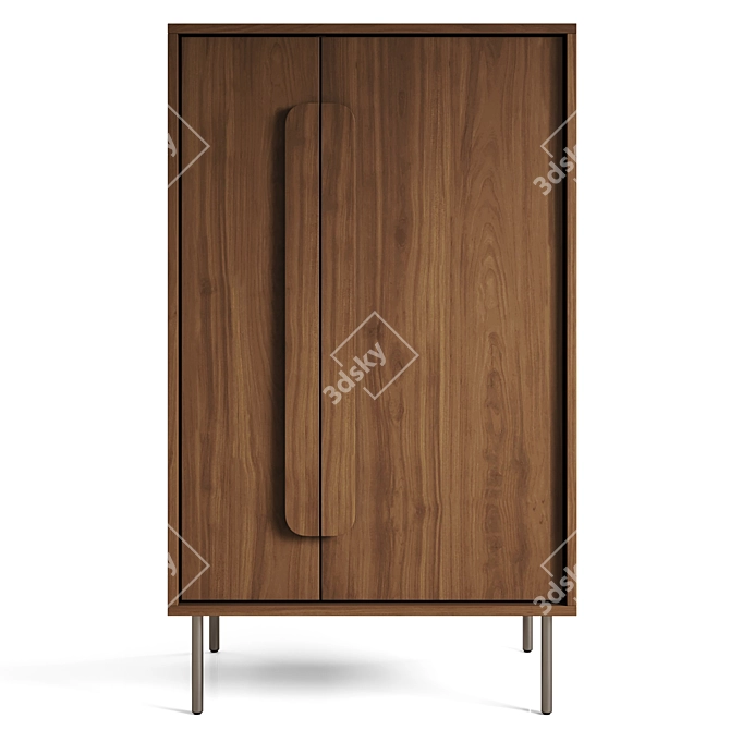 West Elm Gemini Armoire 3D model image 3
