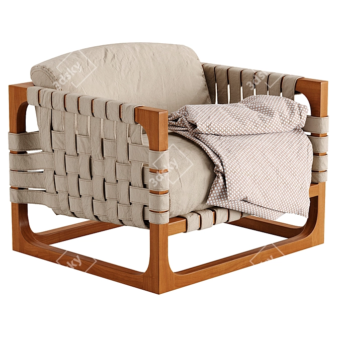 Cozy Modern Bungalow Armchair 3D model image 1