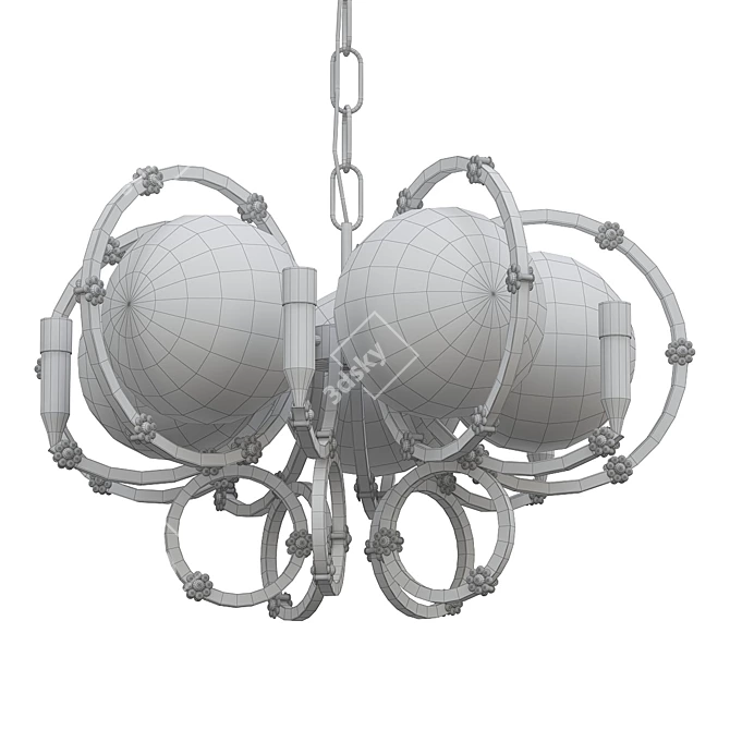 Majestic King Venus Chandelier 3D model image 2