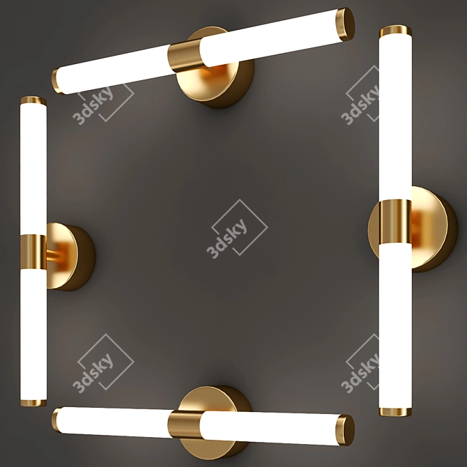 Sleek LED Glass Wall Sconce 3D model image 3