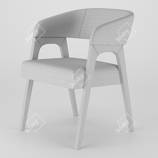 Modern Bern Chair Beige Brown 3D model image 6