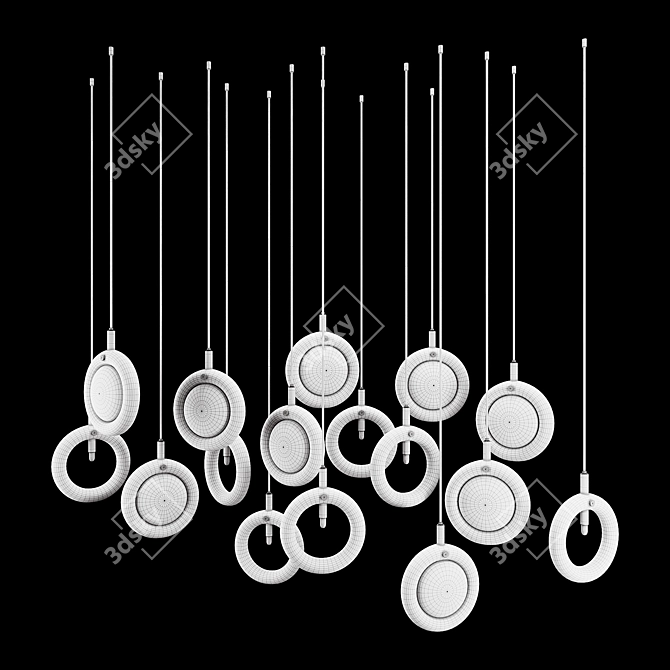 Crystal Lens Pendant Light 3D model image 6