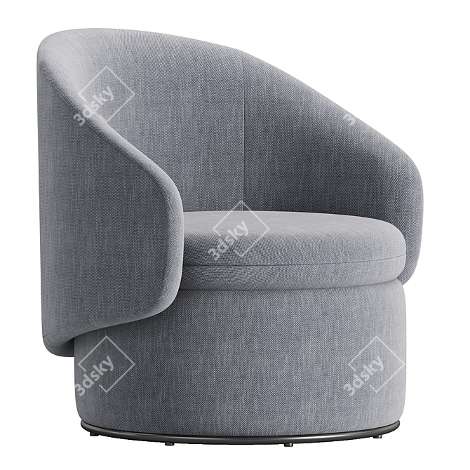 Modern Barrel Chair 3D Model 3D model image 3