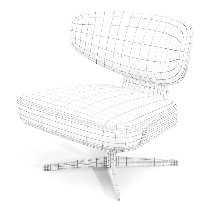 Olos Lounge Chair by Bonaldo 3D model image 7