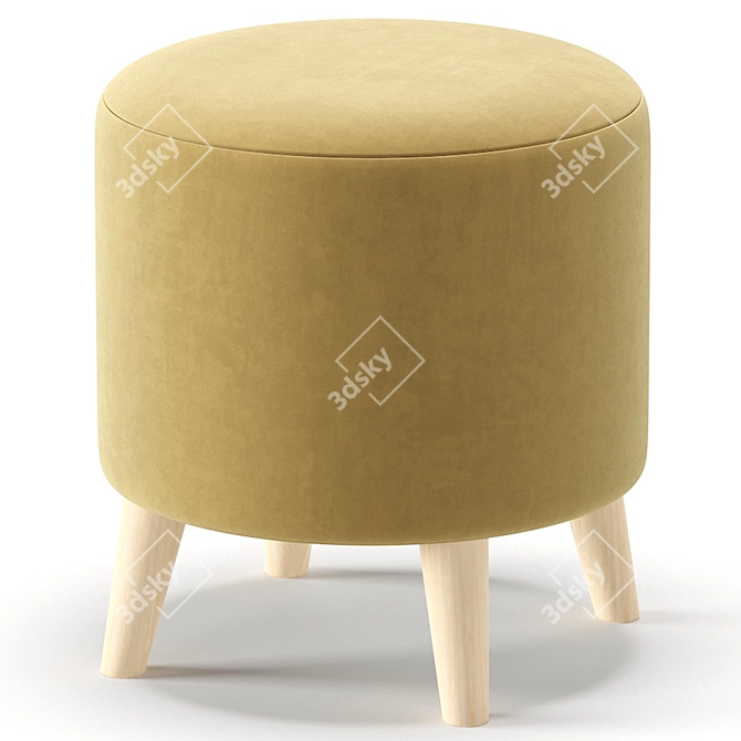 Plidi 8-Color Pouf Ottoman 3D model image 5