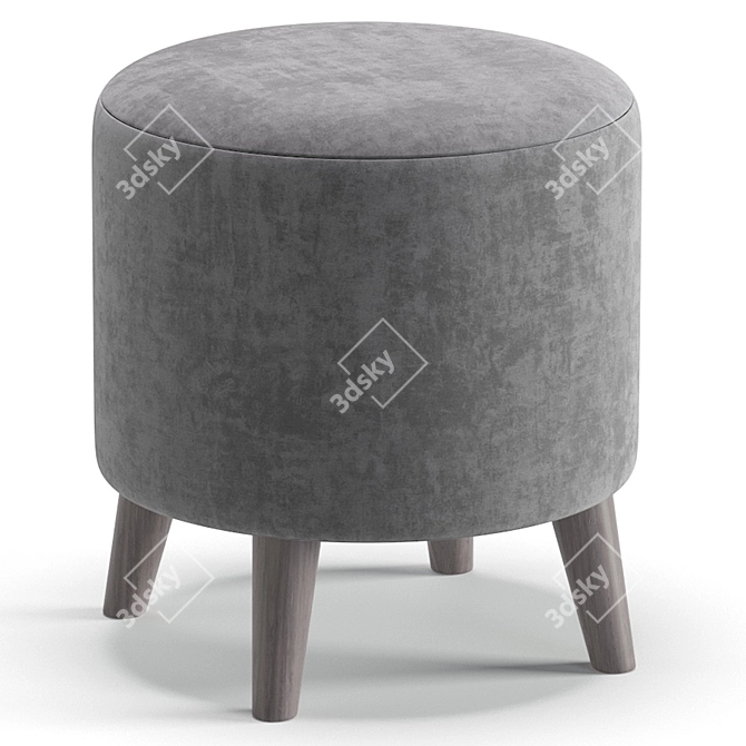 Plidi 8-Color Pouf Ottoman 3D model image 6