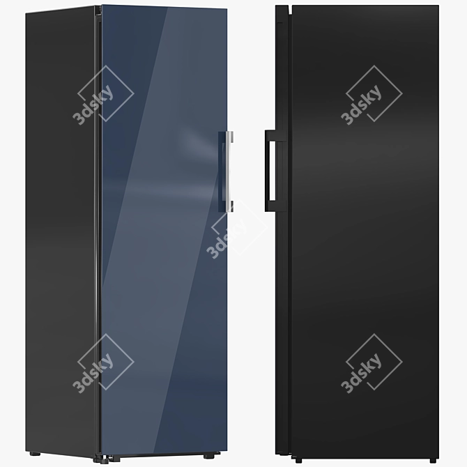 Customizable Samsung Refrigerator Collection 3D model image 3