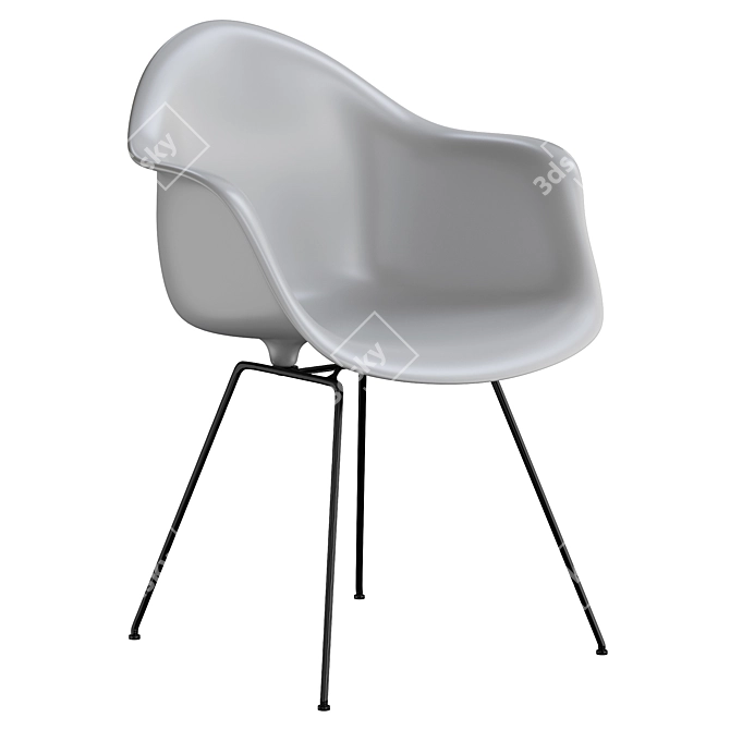 Vitra Dax Fiberglass Armchair 3D model image 3