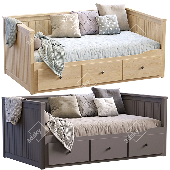 IKEA Hemnes Daybed Frame Modern 3D model image 4