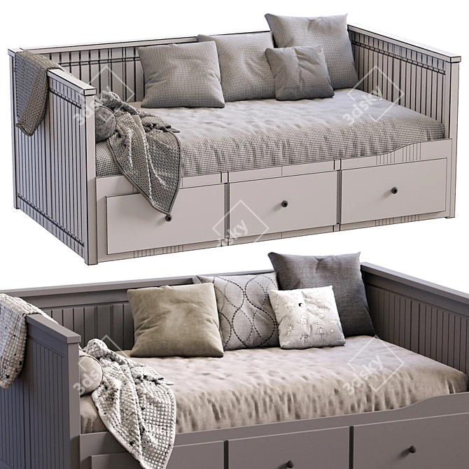IKEA Hemnes Daybed Frame Modern 3D model image 5