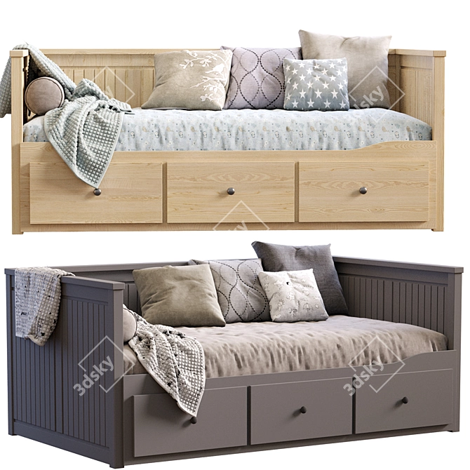 IKEA Hemnes Daybed Frame Modern 3D model image 6