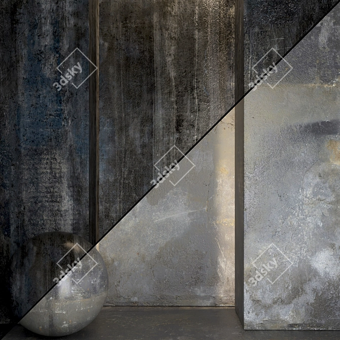 Rusty Iron Texture Seamless PBR 3D model image 1