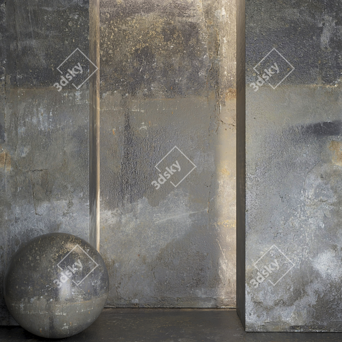 Rusty Iron Texture Seamless PBR 3D model image 2