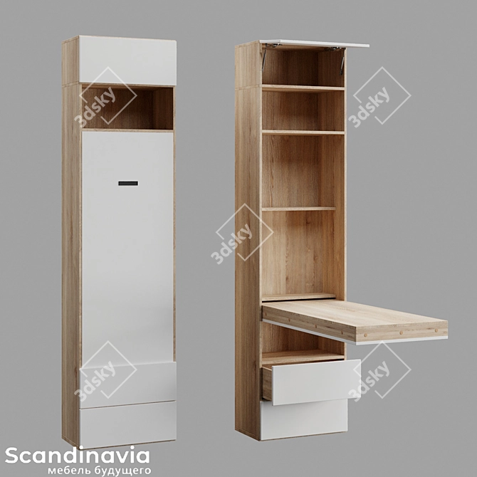 Transformer Console Desk SKANDINAVIYA 3D model image 1