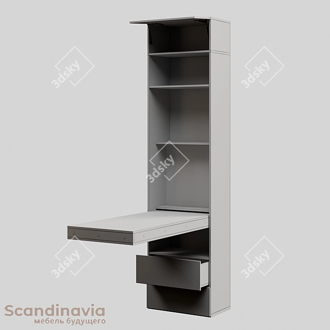 Transformer Console Desk SKANDINAVIYA 3D model image 5