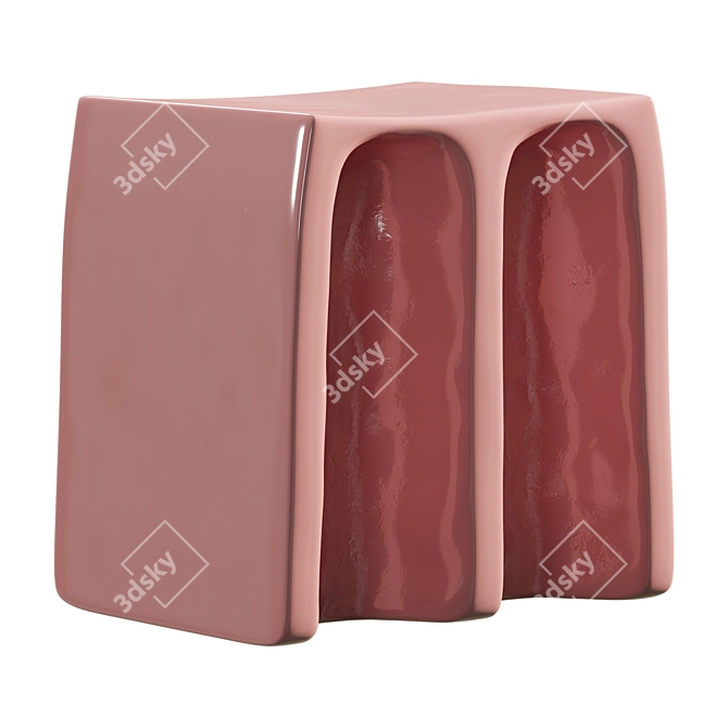 Sculptural Ceramic Coffee Table - 550x450H 3D model image 3
