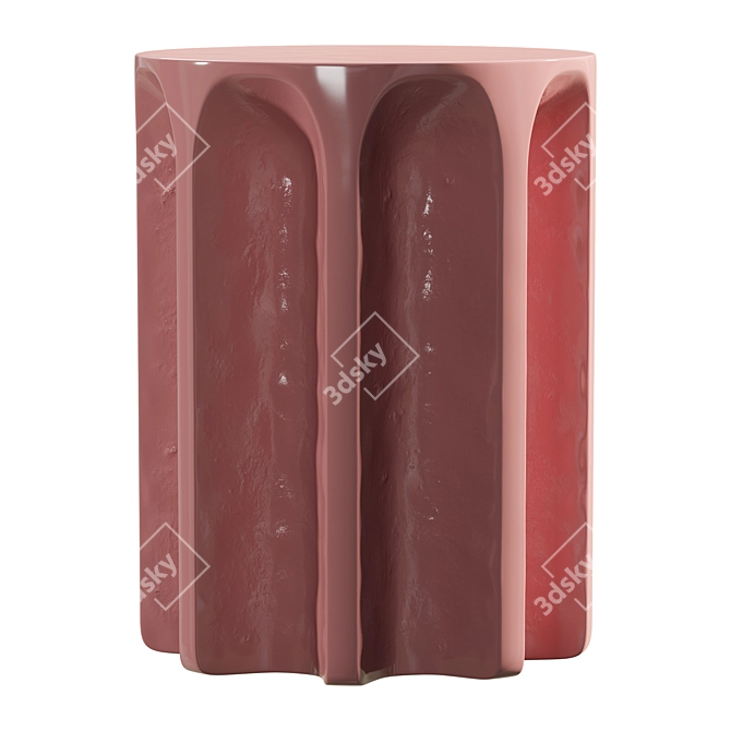 Sculptural Ceramic Coffee Table - 550x450H 3D model image 5
