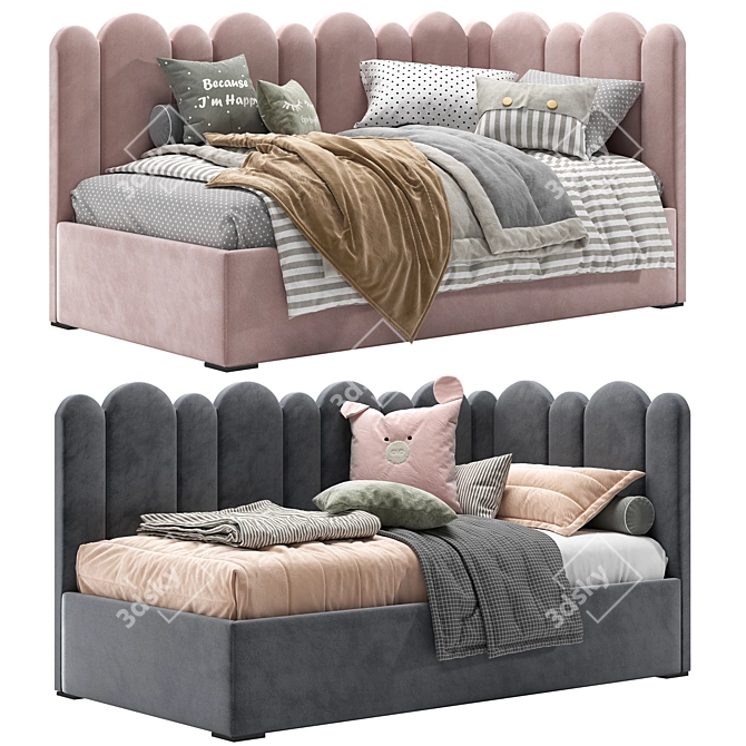 Distinctive Corner Fence Bed 3D model image 1
