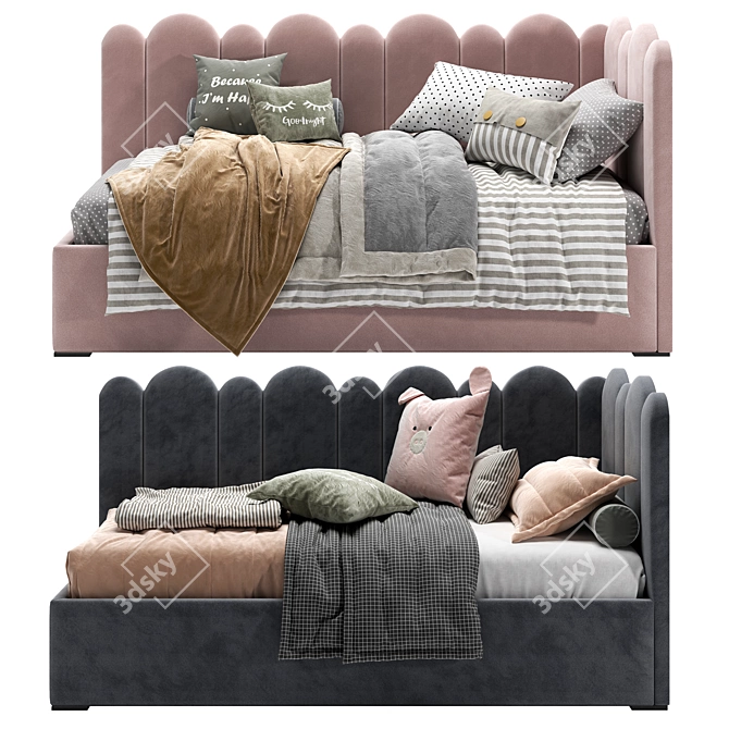 Distinctive Corner Fence Bed 3D model image 2