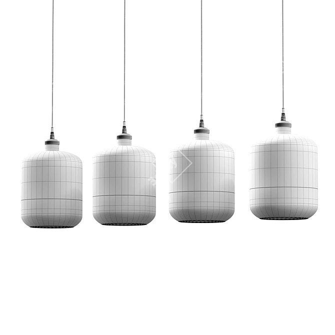 Modern Metal Pendant Light, Tallinn 3D model image 2