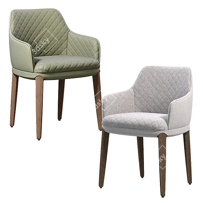 Modern Designer Sabien Armchair 3D model image 3