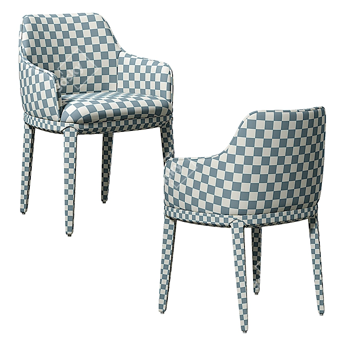 Modern Designer Sabien Armchair 3D model image 4