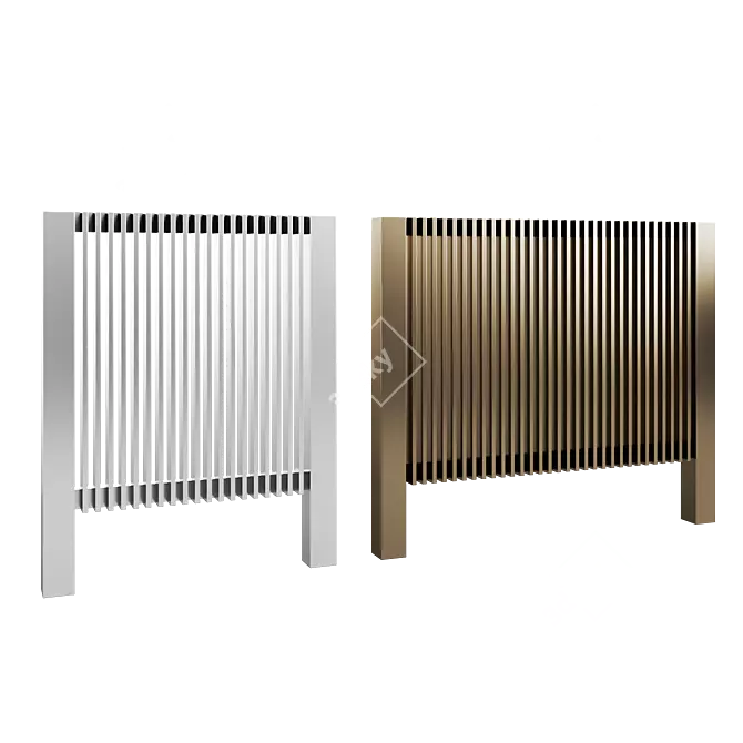 Stainless Steel Radiator Futura 3D model image 1