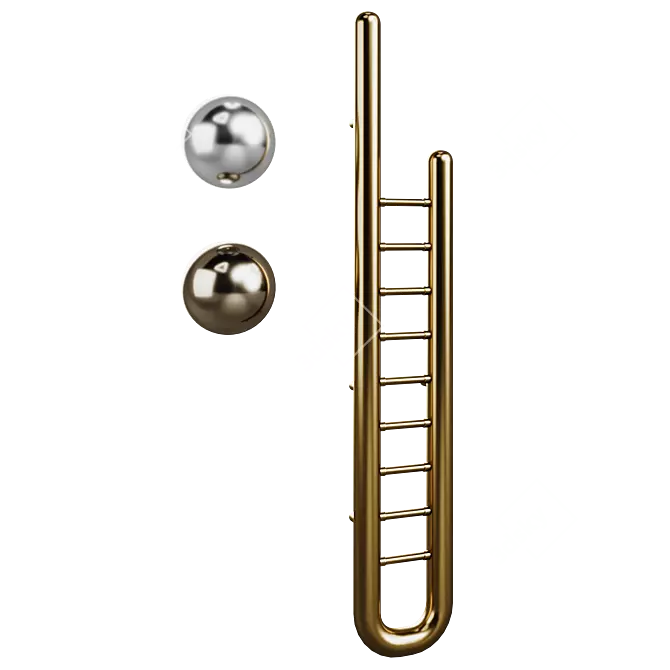 Turkish Stainless Steel Towel Warmer 3D model image 1