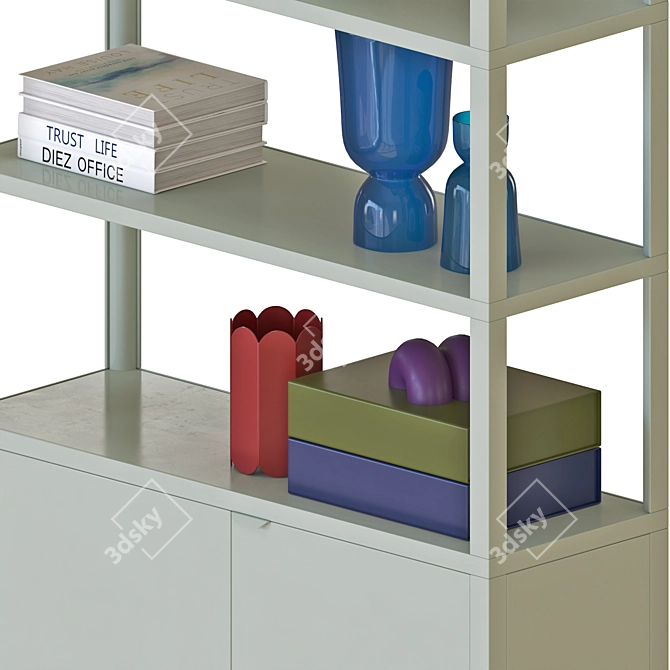 Storage Bookshelf High Modern Design 3D model image 3