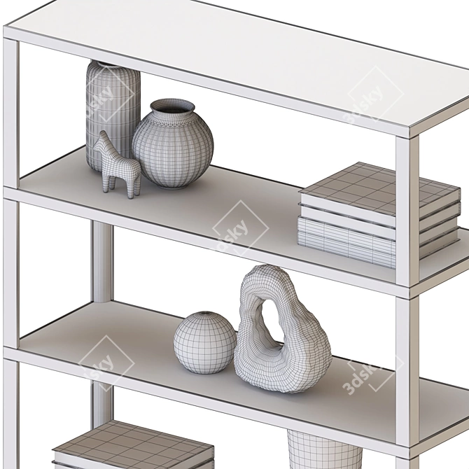 Storage Bookshelf High Modern Design 3D model image 6