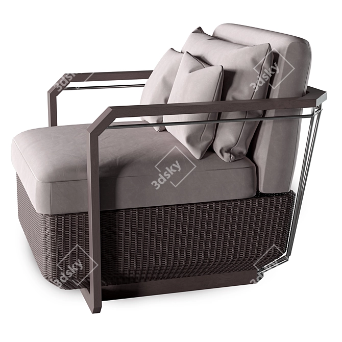 Elite Style Hampton Armchair 3D model image 2
