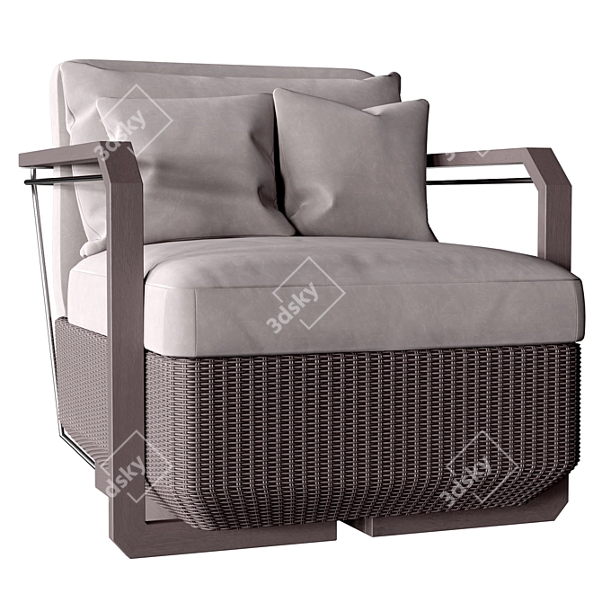 Elite Style Hampton Armchair 3D model image 5