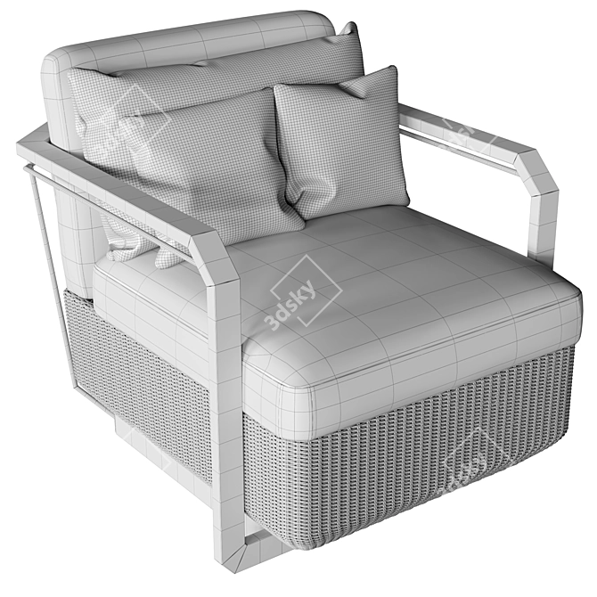 Elite Style Hampton Armchair 3D model image 6