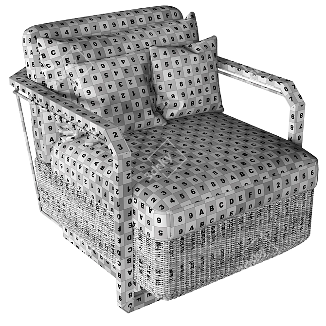Elite Style Hampton Armchair 3D model image 7