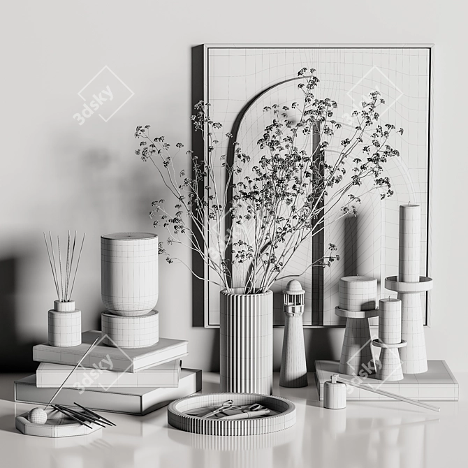 Elegant Decorative Set 36 3D model image 7