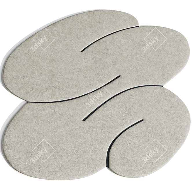 Squiggle Rug by Okejstudio 3D model image 1