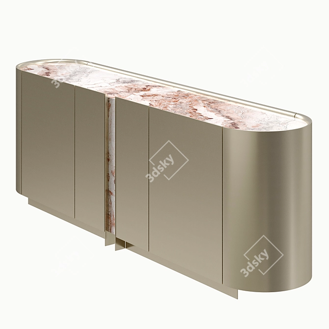Modern Italian Sideboard Dynasty 3D model image 2