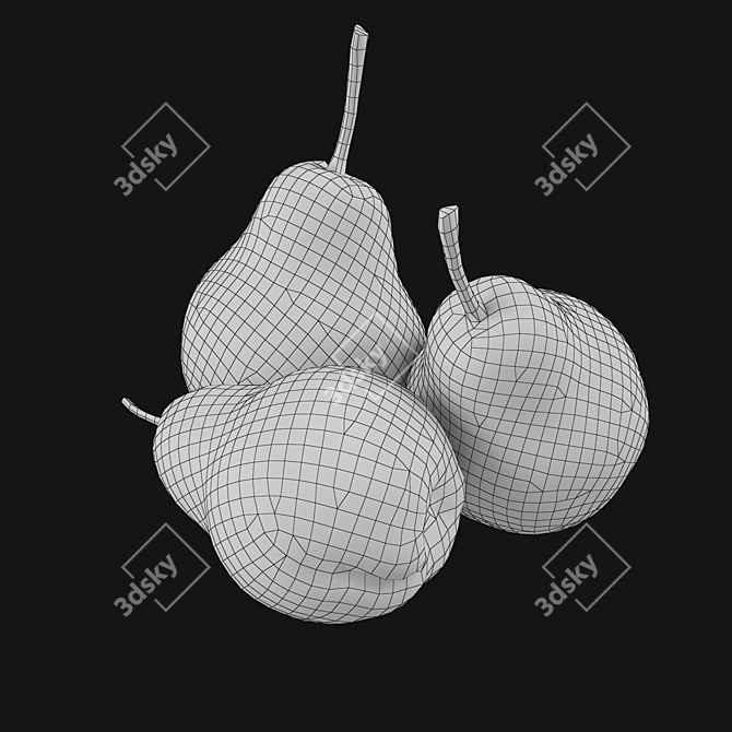 Crimson Pear Delight 3D model image 4