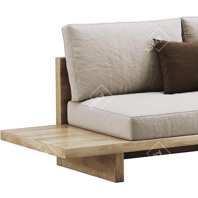 Modern Zen Urban Sofa 3D model image 3