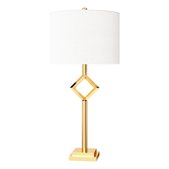 Gold Leaf LED Table Lamp 3D model image 1