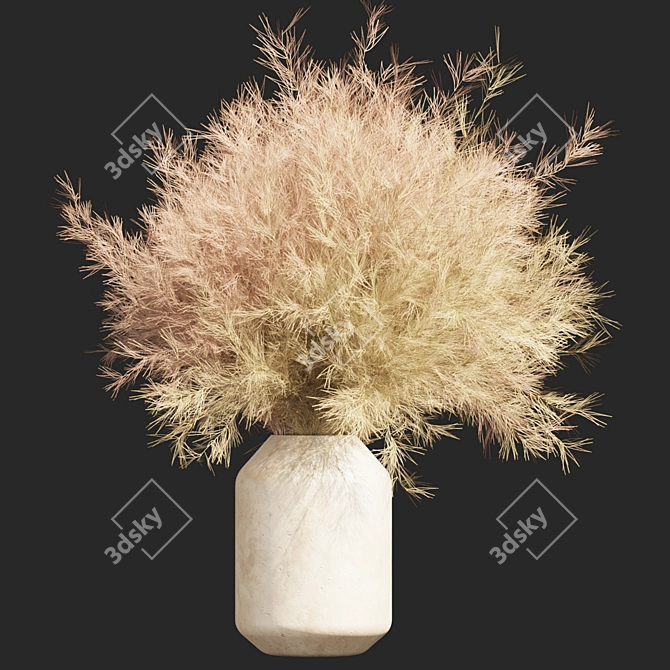 Dried Flower Bouquet Collection 3D model image 2